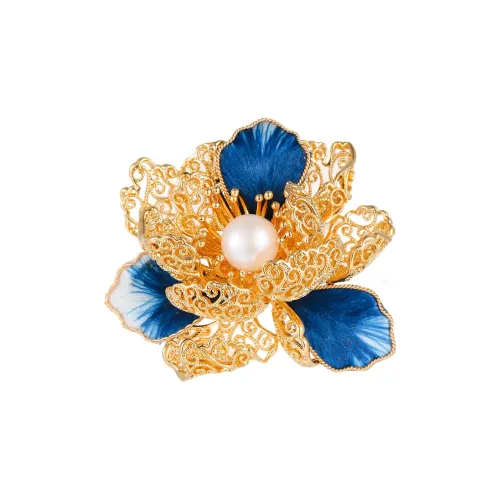 Фиолетовый пресноводный жемчуг броши женские