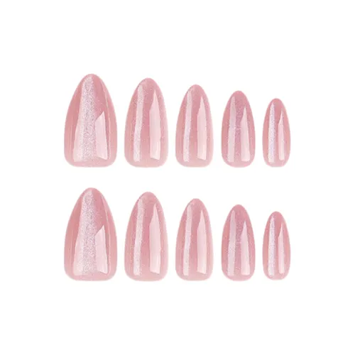 OEING False Nail Миндаль Нюдово-розовый Однотонный Кошачий глаз