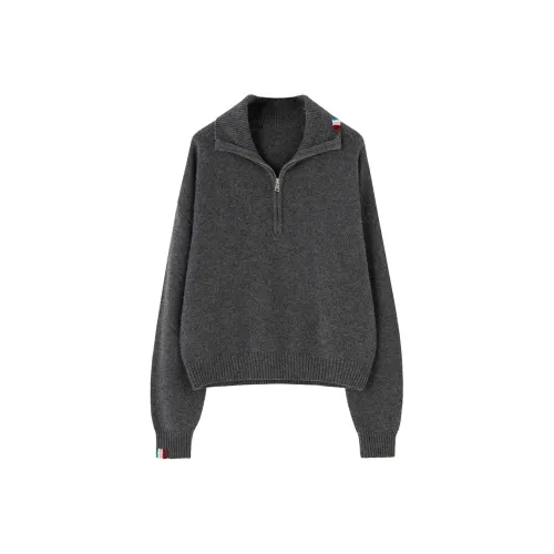 SOON FLOWER Темно-серый Женский Свитер