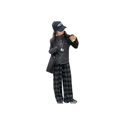 ABDT Серый Свитшот Широкие Брюки KIDS Повседневная Спортивная Одежда