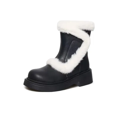 7 SEVFUN Эксклюзивный плюшевый пэчворк наклеенный короткий сноубутс женский