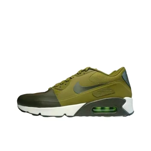 Nike Air Max 90 Амортизация Износостойкие Низкие Кроссовки для Бега Унисекс Зеленые