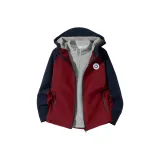 [Пальто + Базовый слой] Вишневый красный / L Круглый значок Синий K / Светло-серый / L Круглый значок Синий K