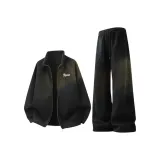 Черный свитшот + черные спортивные штаны