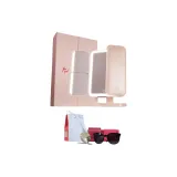 Мед, Пудра, Коробка - Жемчужно-белый + Зеркало, Коробка