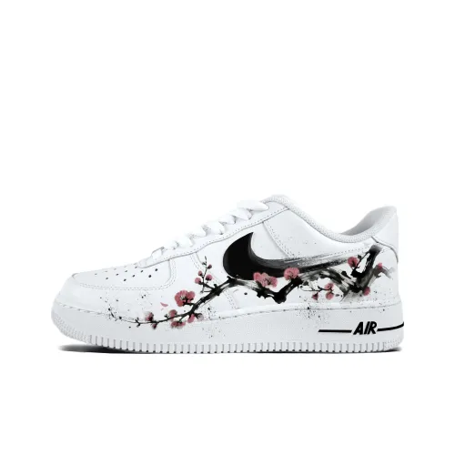 Nike Air Force 1 Цветущая слива Приветствует Весну Амортизация Износостойкие Скейтбординг Кроссовки Унисекс Белый