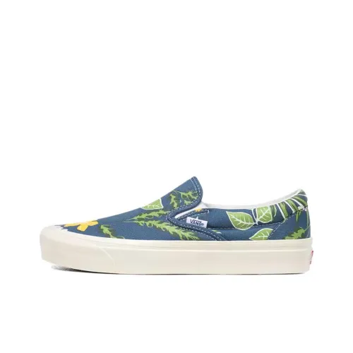 VANS Slip On Series Low Топ Скейтборд Кроссовки Унисекс Синий