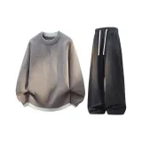 Хаки топ + черные штаны