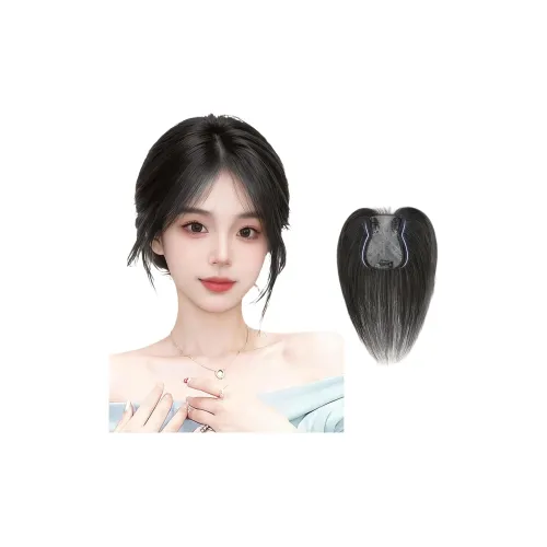 QIYEXUE Golden Нить Гороховый узор Топ Волосы Патч Женская Перука Человеческие Волосы