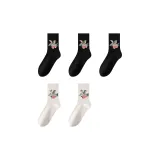 [5 пар] Черный + Черный + Черный + Белый + Белый