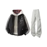 Чёрные + Светло-серые штаны