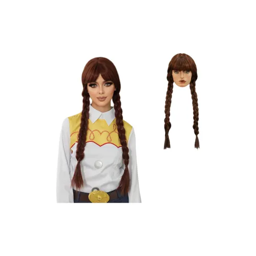 QIJIEHUANGHOU COS Беатрис Перука Два Твиста Длинные Волосы Высокотемпературная Пряжа Длинные Прямые Волосы