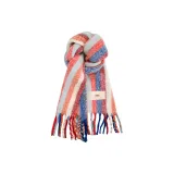 Шарф, Многоцветные полосы, Синий-Оранжевый тон