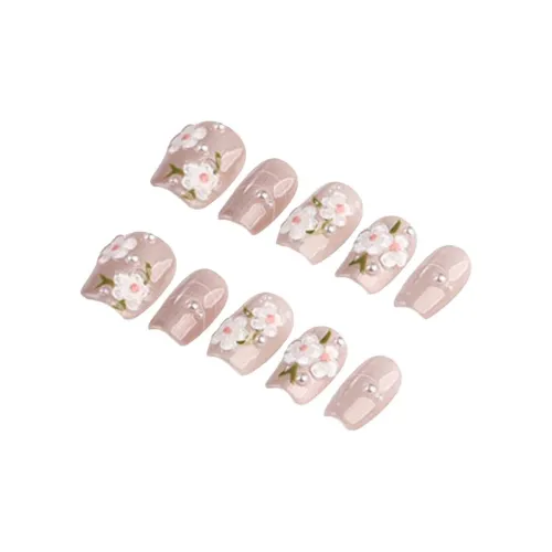 YIYIHE Милый розовый Кошачий глаз Теплый Маленький цветок MID Длина Укороченный Короткий Квадрат Круглый Розовый Однотонный Милый