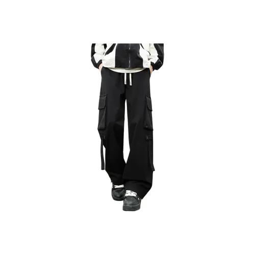 HUAXIAERNV Черные Мужские Повседневные Штаны