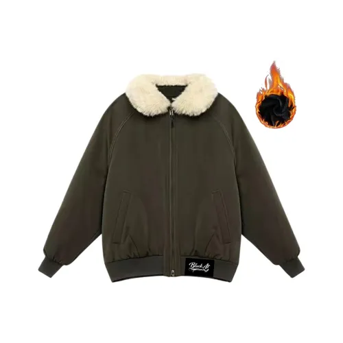 BLACK AT Оливково-зеленый Унисекс Куртки