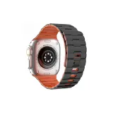 [Black Orange] Silicone Single Pin Magnetic Strap  
[Черный Оранжевый] Силиконовый Одиночный Магнитный Ремешок
