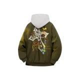 Армейский зеленый пиджак без подкладки