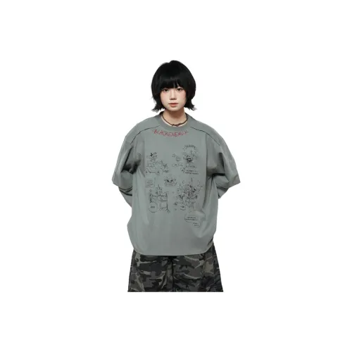 YIWANSHIDUO Серый Зеленый Унисекс T-рубашки