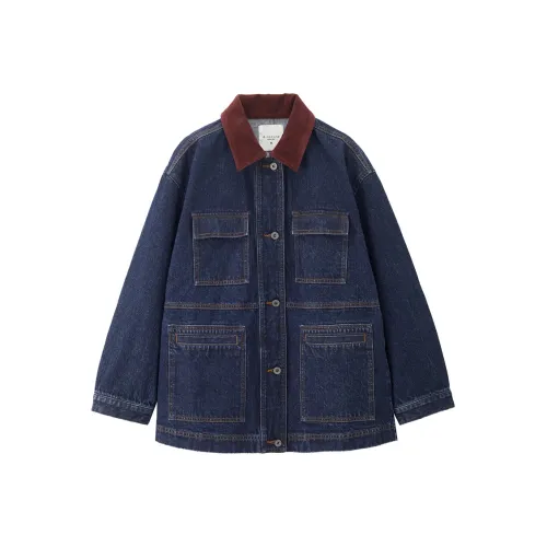 Giordano 64 Оригинальный Деним Синий Женская Джинсовая Куртка