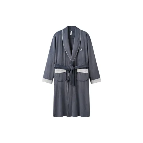 Gongdie Серый Мужской Халат для ванной