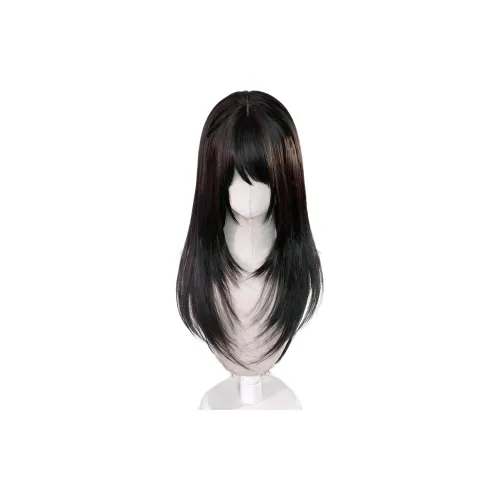 LIANXIANGKE Кукла Wig Женские High End Аниме Повседневный Лолита Длинные Прямые Волосы Полный Набор Стулек Высокая Температура Пряжа