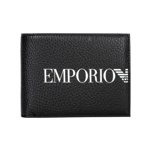 EMPORIO ARMANI Кошелек из коровьей кожи Мужской Черный