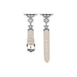 Серебряный + Экрю Ремень