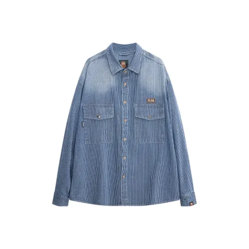 HEA Синий Унисекс Рубашки