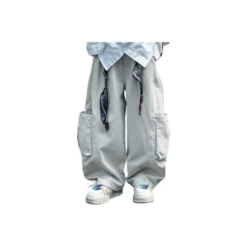 The panda is round Светло-серый KIDS Джинсы