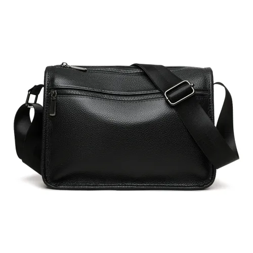 VANDEE Сумка через плечо из коровьей кожи стандартная мужская черная