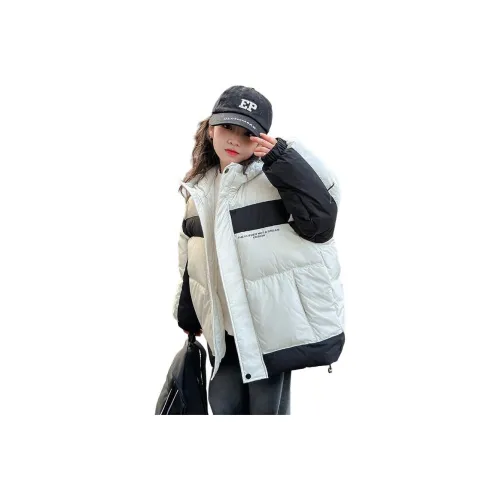 Puppytown Белый Утолщенный Школьный возраст Пуховые куртки