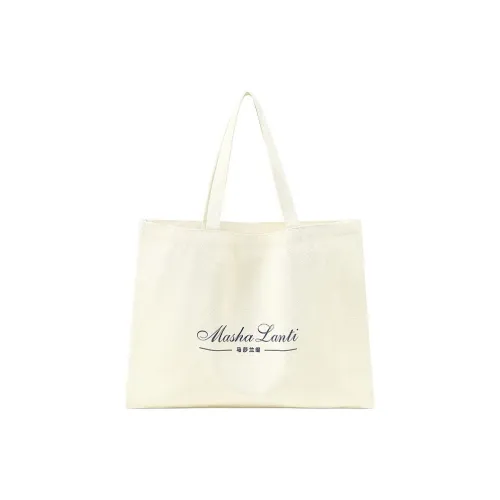 MashaLanti Полиэстер Хлопковая Смешанная Сумка-тоут Сумка для покупок Сумка Сумка через плечо Женская Экрю