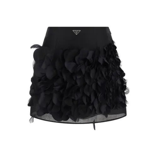 PRADA Повседневные короткие юбки Женские Черный