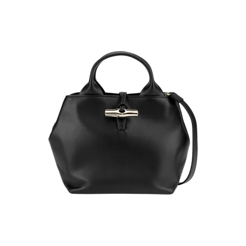 LONGCHAMP Le Roseau Телячья кожа Сумка Маленькая Женская Черная