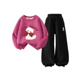 [Thickened и с флисовой подкладкой] Элегантный ягодный красный + HU длинный крючок и петля Babu K черный