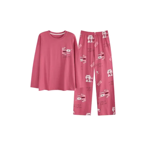 Aidai Малиновый Красный Женский Пижамный Комплект