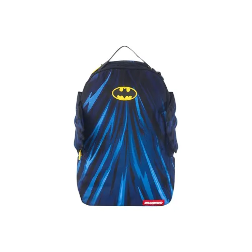 SPRAYGROUND DC Collaboration 900D Nylon Водонепроницаемая ткань Рюкзак Унисекс Черный Синий