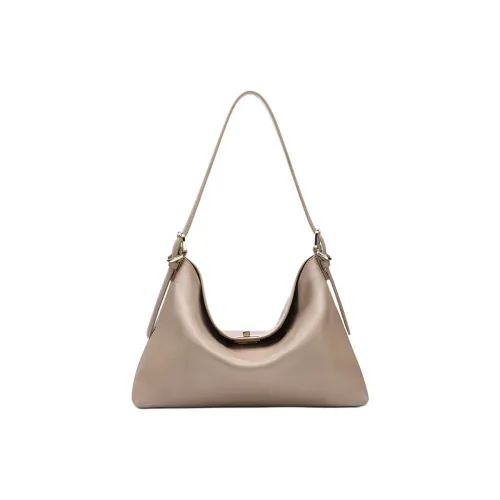 HONGU Сумка через плечо из коровьей кожи с синтетической кожей женская цвет экрю слоновая серый