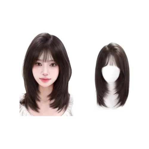 Sweet Pillow House Полная Перука для Женщин Легкая Дышащая MID Длина Естественный Полный Топ Перука с Костью в Позиционировании Стиля