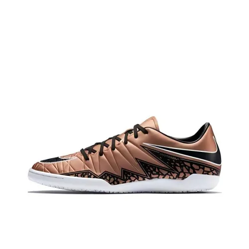Nike Hypervenom Phelon 2 IC IN Амортизация Износостойкие футбольные бутсы для игры на твердом покрытии унисекс золотой