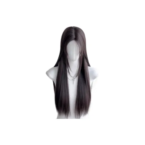 UMIFFA Традиционный китайский стиль Ханьфу Черный длинный прямая мужская парик с длинными волосами