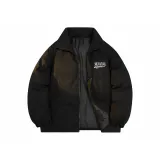 Чёрный хлопковый пуховик