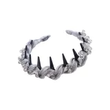 Кристалл Роскошь Пухлый Стиль Ободок Серый: 1 Упаковка