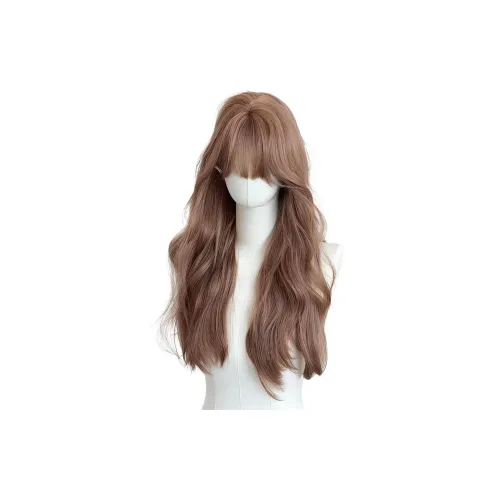 UMIFFA [Шампанское Paradise] Женская парик Milk Tea Champagne Высокая температура Пряжа Большая волна