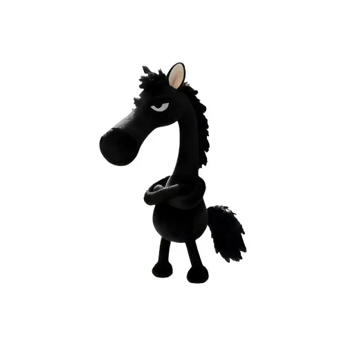 AIQINGCAOZHILIANWANJU Heaven Chosen Черная Лошадь Новый Год Удача Украшение Плюшевый Брелок 15 см Длина Тела