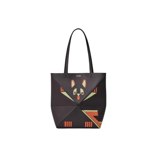 LOEWE Совместное издание Puzzle Fold Nappa Коровья кожа Сумка Средний Женские Темный серо-коричневый Умбра