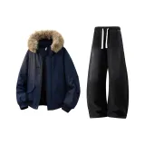 Midnight Blue Coat + Black Pants  
Полночь Синий Пальто + Черные Штаны