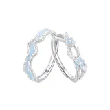 Романтический Цветочный Ветка Пара Кольцо (Свяжитесь с клиентской службой для индивидуальной настройки)