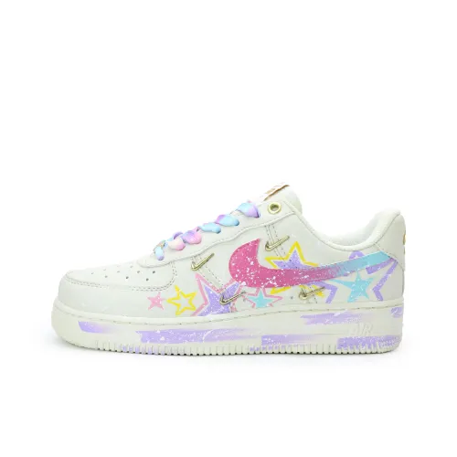 Nike Air Force 1 Dreamy Star Рисунок Покрытие Устойчивое к истиранию Низкий Топ Скейтбординг Женские Кроссовки